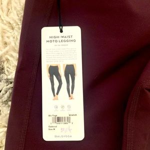 ALO high waisted moto legging medium oxblood